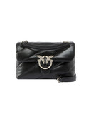 Borsa PINKO donna CLASSIC LOVE BAG PUFF 100038A0F2 Nera nappa pelle trapuntatura tracolla argento