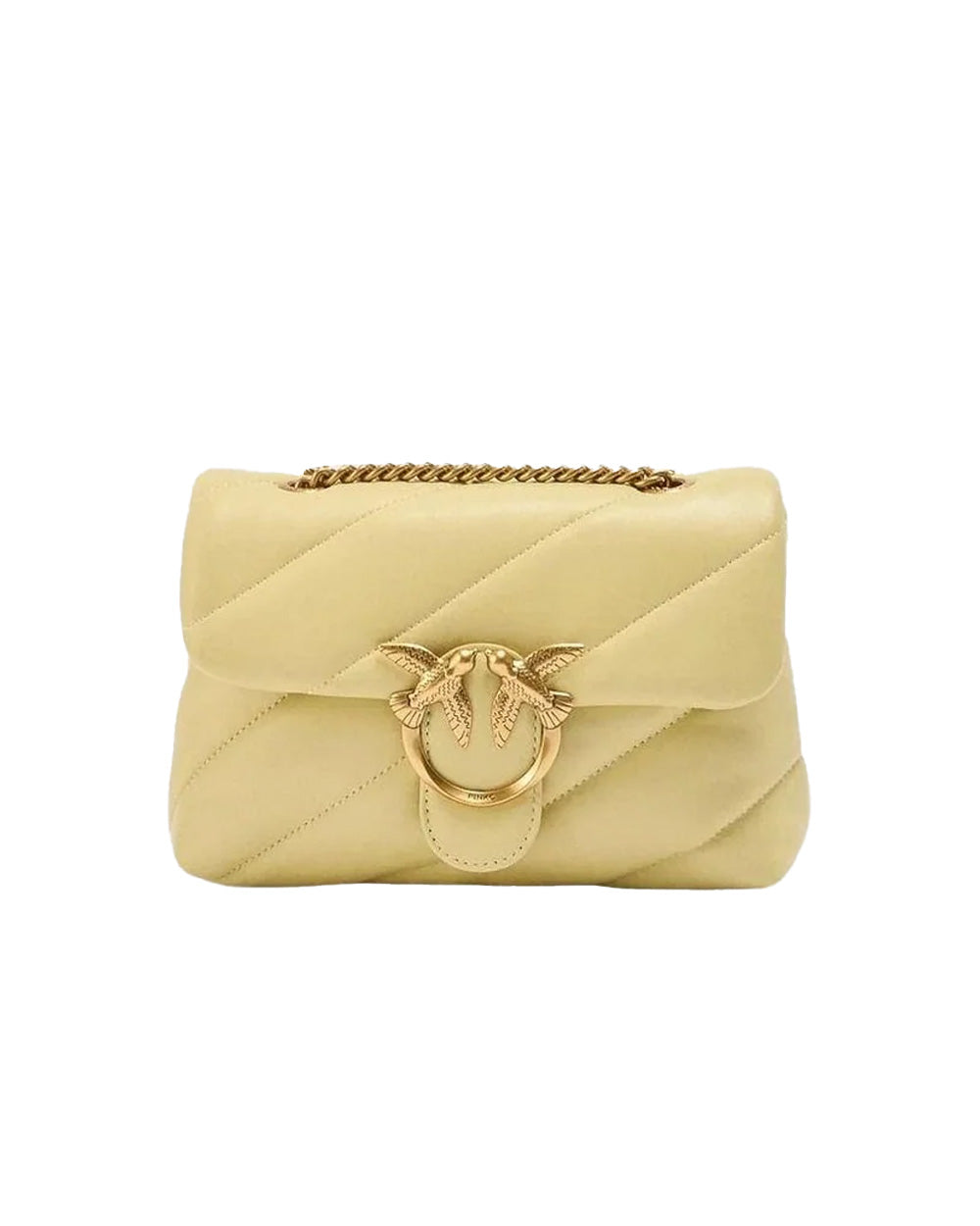 PINKO Borsa PINKO donna MINI LOVE BAG PUFF 100039A0F2 Gialla nappa pelle oro trapuntatura tracolla 100039A0F2 C39Q 