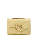 PINKO women's bag MINI LOVE BAG PUFF 100039A0F2 Yellow nappa leather gold quilting shoulder strap