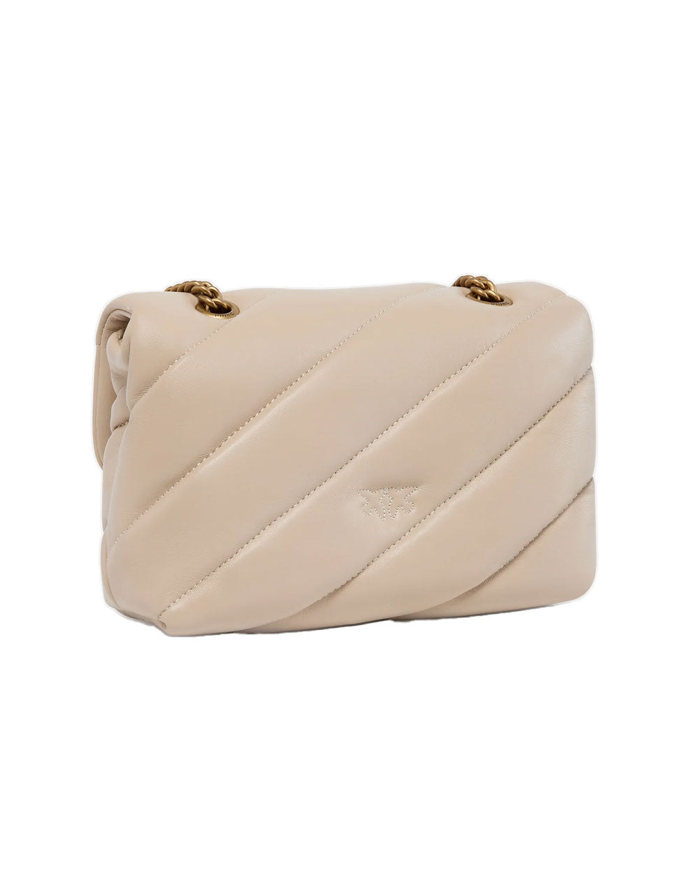 PINKO Borsa PINKO donna MINI LOVE BAG PUFF 100039A0F2 beige nappa pelle oro trapuntatura tracolla 100039A0F2 C50Q 