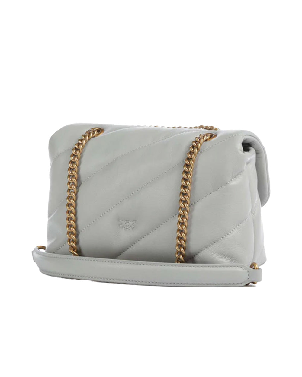 PINKO Borsa PINKO donna MINI LOVE BAG PUFF 100039A0F2 Grigia nappa pelle oro trapuntatura tracolla 100039A0F2 K32Q 