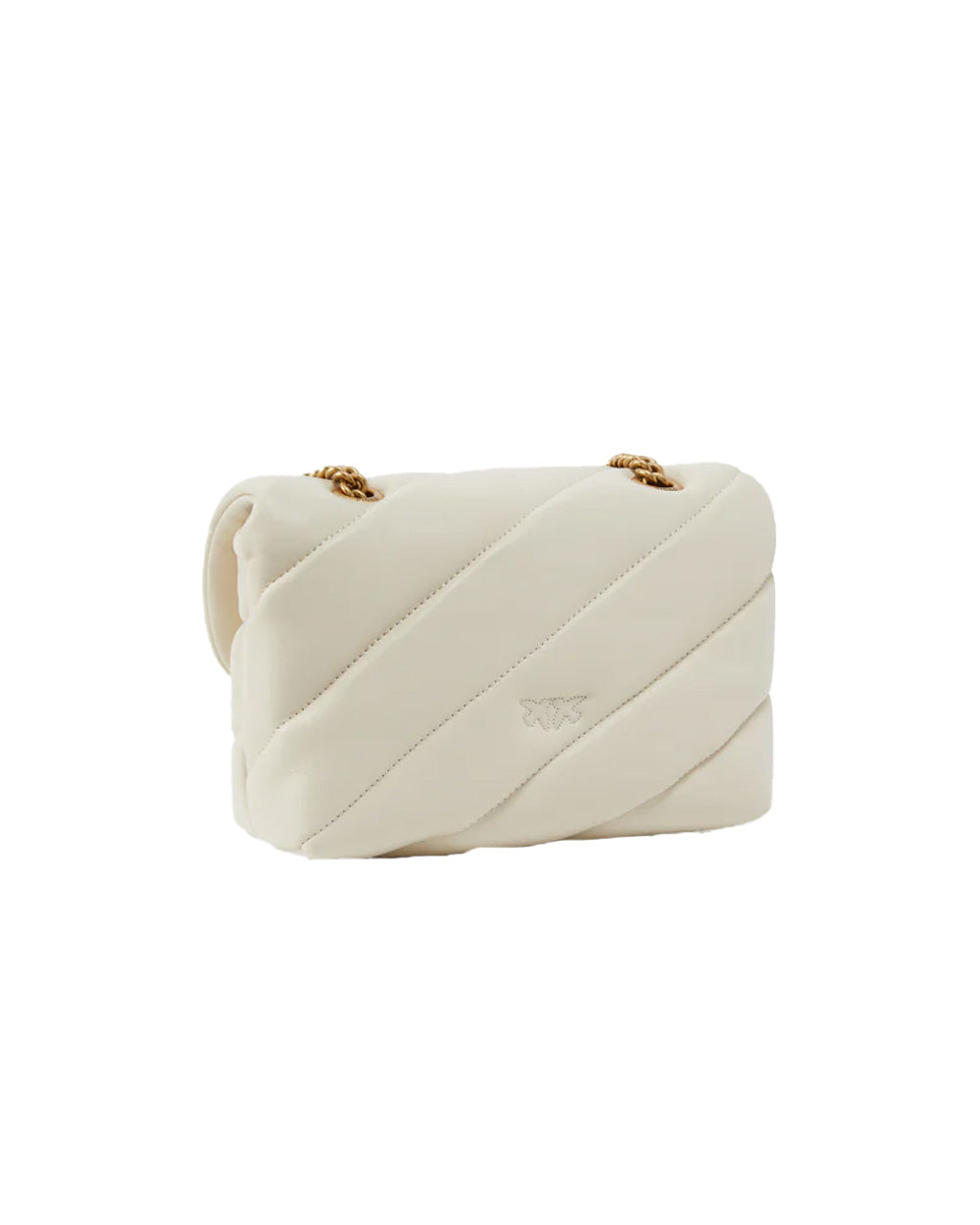 PINKO Borsa PINKO donna MINI LOVE BAG PUFF 100039A0F2 Bianca nappa pelle trapuntatura tracolla oro 100039A0F2 Z14Q 
