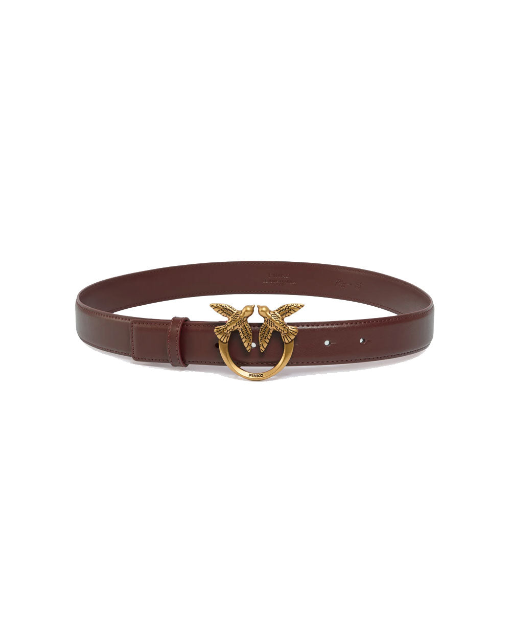 PINKO Cintura Pinko donna 100125A0F1 Love Birds bordeaux pelle 3cm<BR/> 100125A0F1 R49Q 