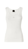 Canotta Pinko donna 100807A338 Z05 Calcolatore con applicazione dorata Love Birds Bianco