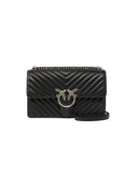 Borsa PINKO donna LOVE ONE CLASSIC DC 100941A0GK Nera argento pelle tracolla nappa trapuntata