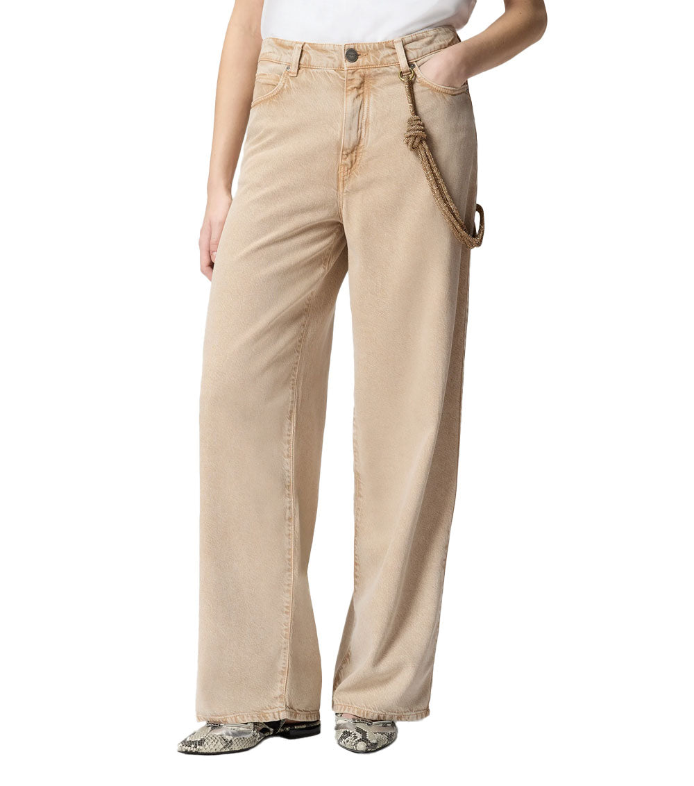 PINKO Jeans Pinko donna 104601A33R Lauryn beige corda gioiello<BR/> 104601A33R C88 