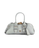 Borsa Pinko donna 105334A0QO Bowling Escape Bag grigio chiaro pelle piccola