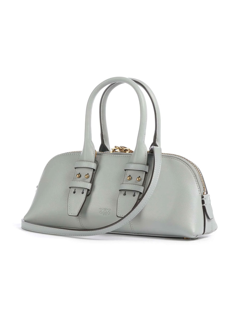PINKO Borsa Pinko donna 105334A0QO Bowling Escape Bag grigio chiaro pelle piccola 105334A0QO K32Q 