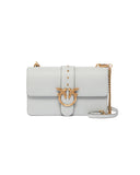 Borsa PINKO donna LOVE ONE ST CL 105857A0F1 Grigio pelle mano seta tracolla regolabile