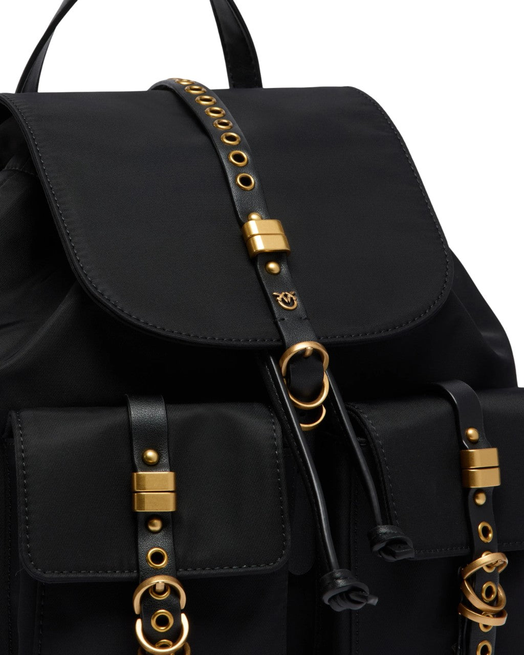 PINKO Zaino Pinko donna 106051A358Z 99Q classic medio in nylon Nero <BR/> 106051A358 Z99Q 