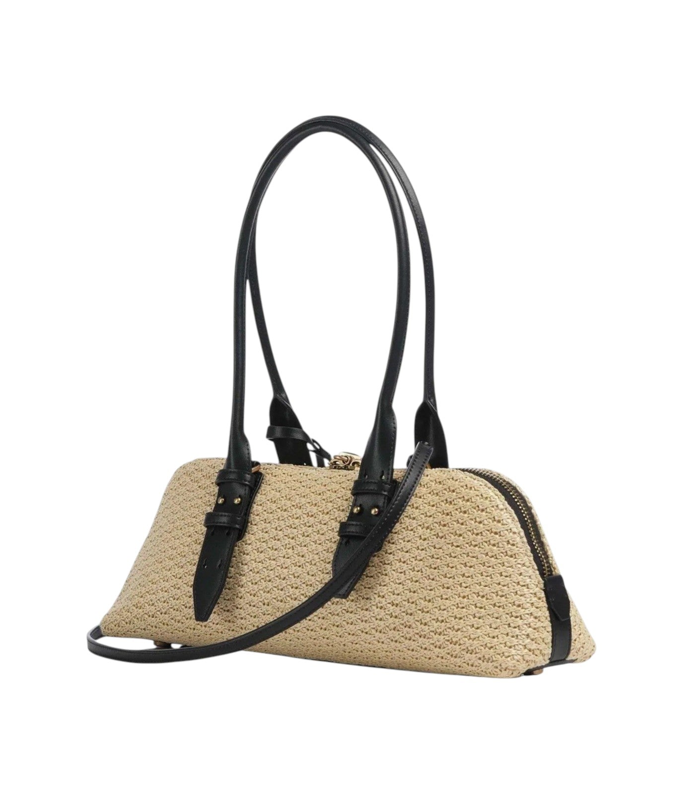 PINKO Borsa Pinko donna 106169A1RL C24Q Bowling Horizontal Big Rafia Beige<BR/> 106169A1RL C24Q 