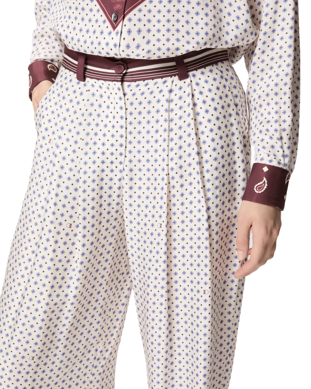 PINKO Pantalone PINKO donna RUTH 106203A31K Fantasia gamba dritta viscosa zip bottone 106203A31K BBA 