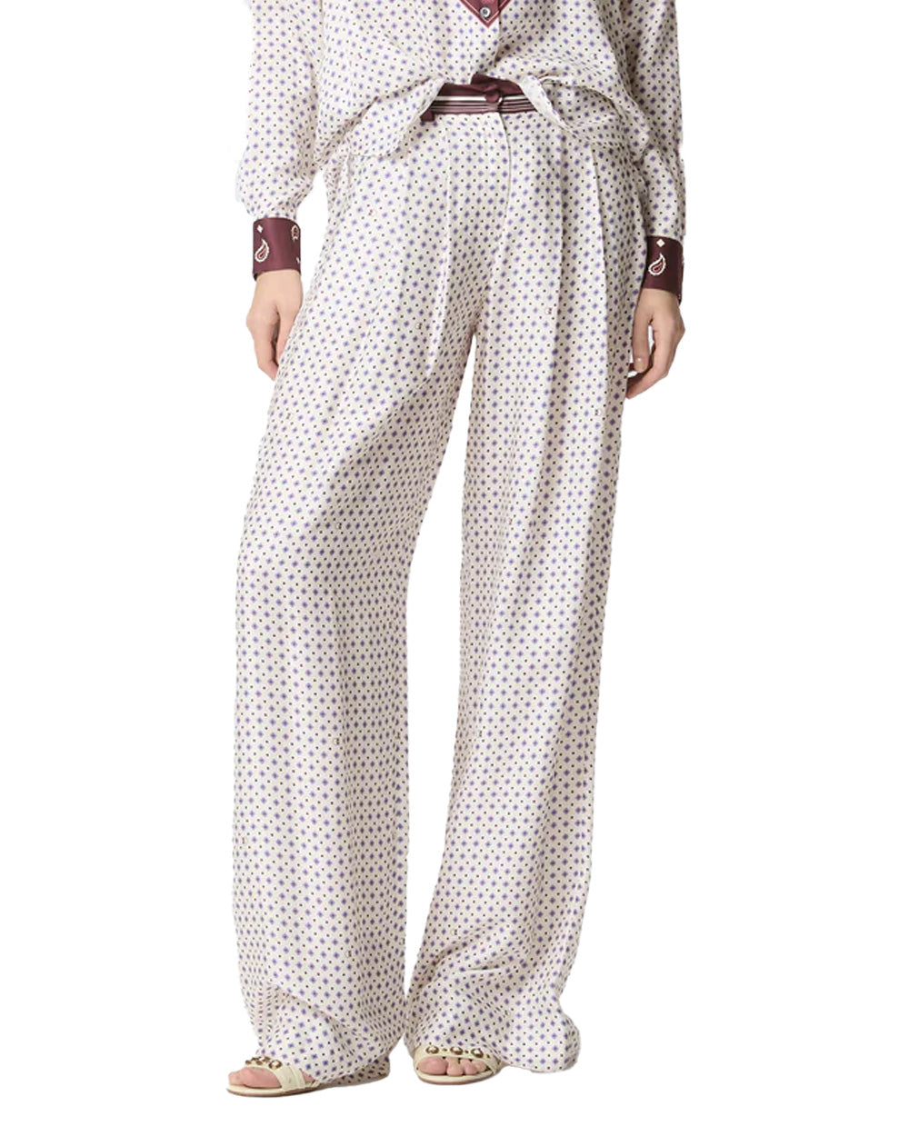 PINKO Pantalone PINKO donna RUTH 106203A31K Fantasia gamba dritta viscosa zip bottone 106203A31K BBA 