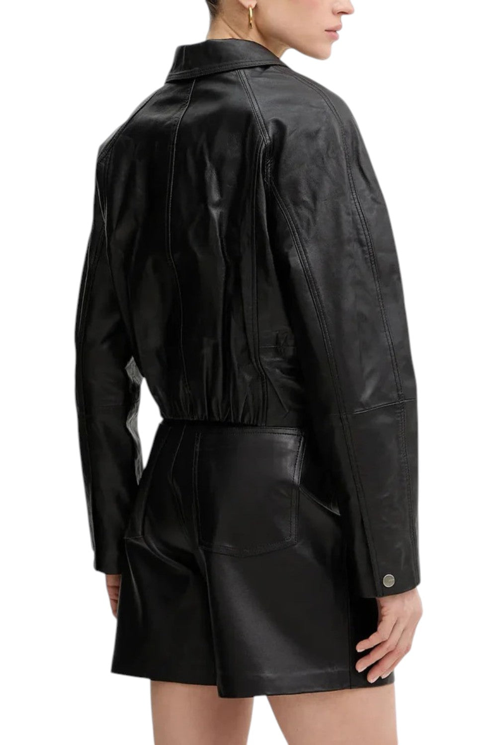 PINKO Giubbino Pinko donna 106229A31Y Z99 Carlene chiodo pelle Nero 106229A31Y Z99 