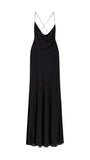 Abito Pinko donna 106299A32X Z99 Farro lungo in satin con strass Nero