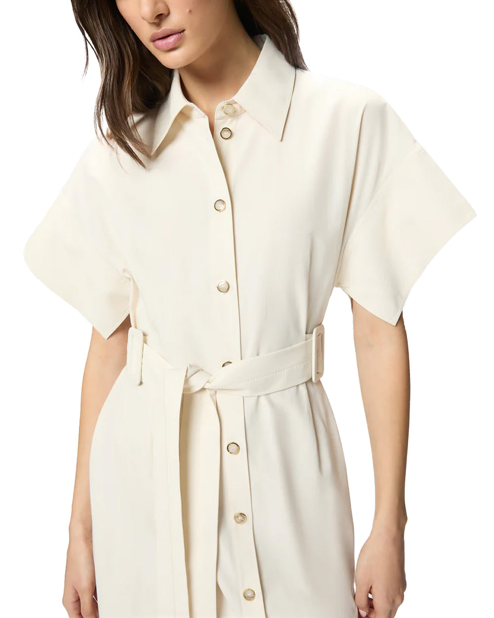 PINKO Abito PINKO donna ALESHA 106309A2ER Beige cotone colletto stile camicia tasche 106309A2ER C03 
