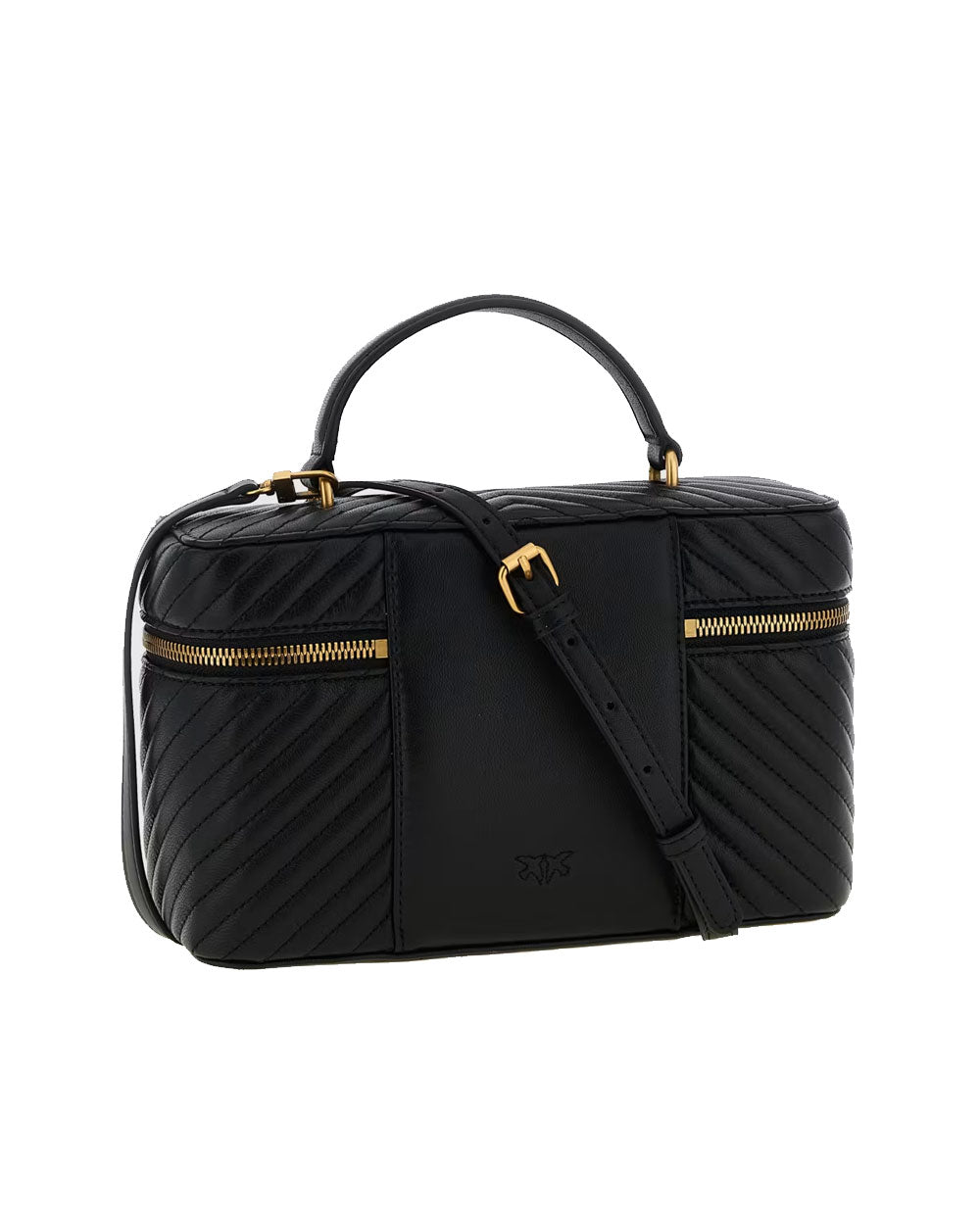 PINKO Beuty case Pinko donna 106348A0GK Vanity case nero tracolla medio nappa chevron 106348A0GK Z99Q 