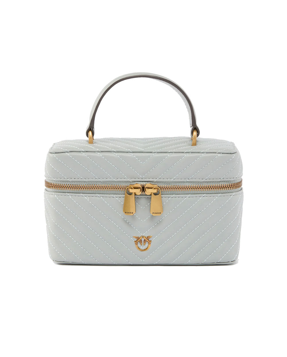 PINKO Beauty case Pinko donna 106382A0GK Vanity soft mini grigio tracolla  nappa chevron<BR/> 106382A0GK K32Q 