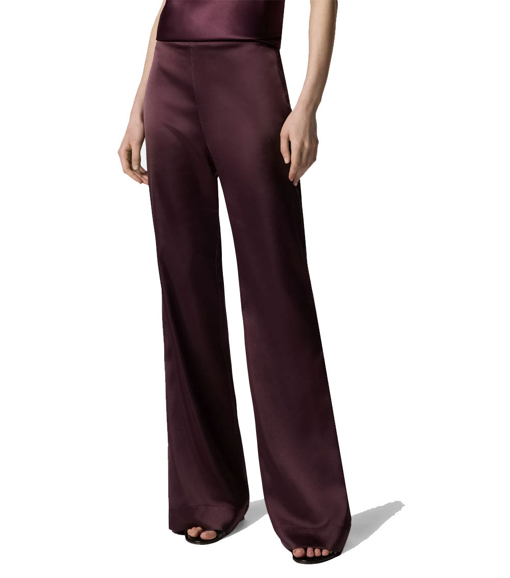 PINKO Pantaloni donna Pinko 106434A361 Pinolo bordeaux satin stretch svasati<BR/><BR/> 106434A361 R57 