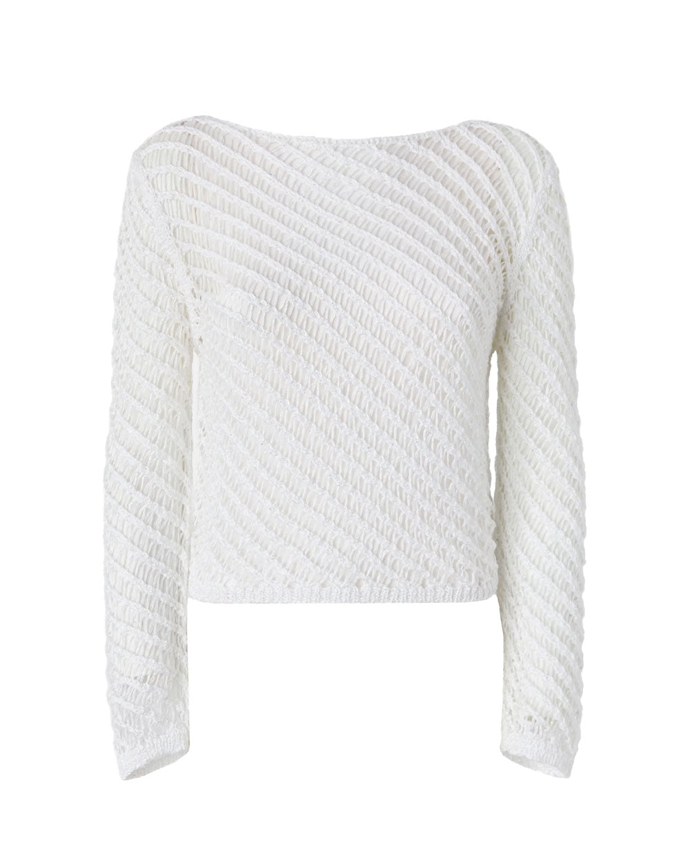 PINKO T-shirt donna Pinko 106540A36H Faglia bianca effetto uncinetto paillettes 106540A36H ZI6 