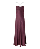 Pinko women's dress 106587A1Y5 Farro burgundy long satin slip dress