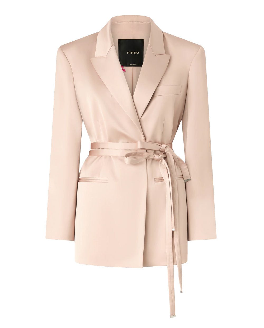 PINKO Giacca Pinko donna 106589A1Y5 Rapa beige satin cintura 106589A1Y5 Q35 
