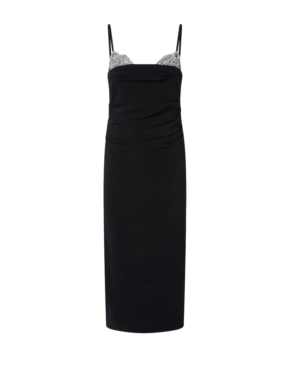 PINKO Abito donna Pinko 106637A31P Carruba nero midi aderente ricamo gioiello 106637A31P Z99 