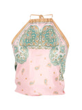 Top Pinko donna 106732A38G NL4 Beachwear Synchro Stampa Bandana Rosa