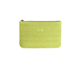 Pochette Pinko donna 106763A39YV V0Q Love Birds in rafia con logo Verde