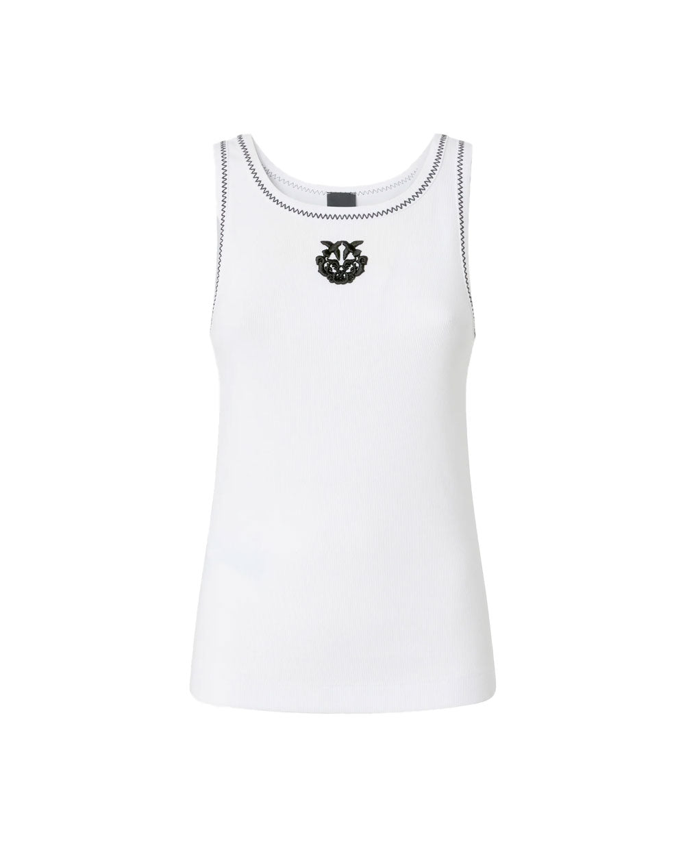 PINKO bitettoCanotta donna Pinko 106816A3AL Bitetto bianca costine Love Birds <BR/> 106816A3AL ZZ1 