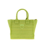 Borsa Pinko donna 106832A369Y VV0 Beach Shopper Mini Rafia Verde mela