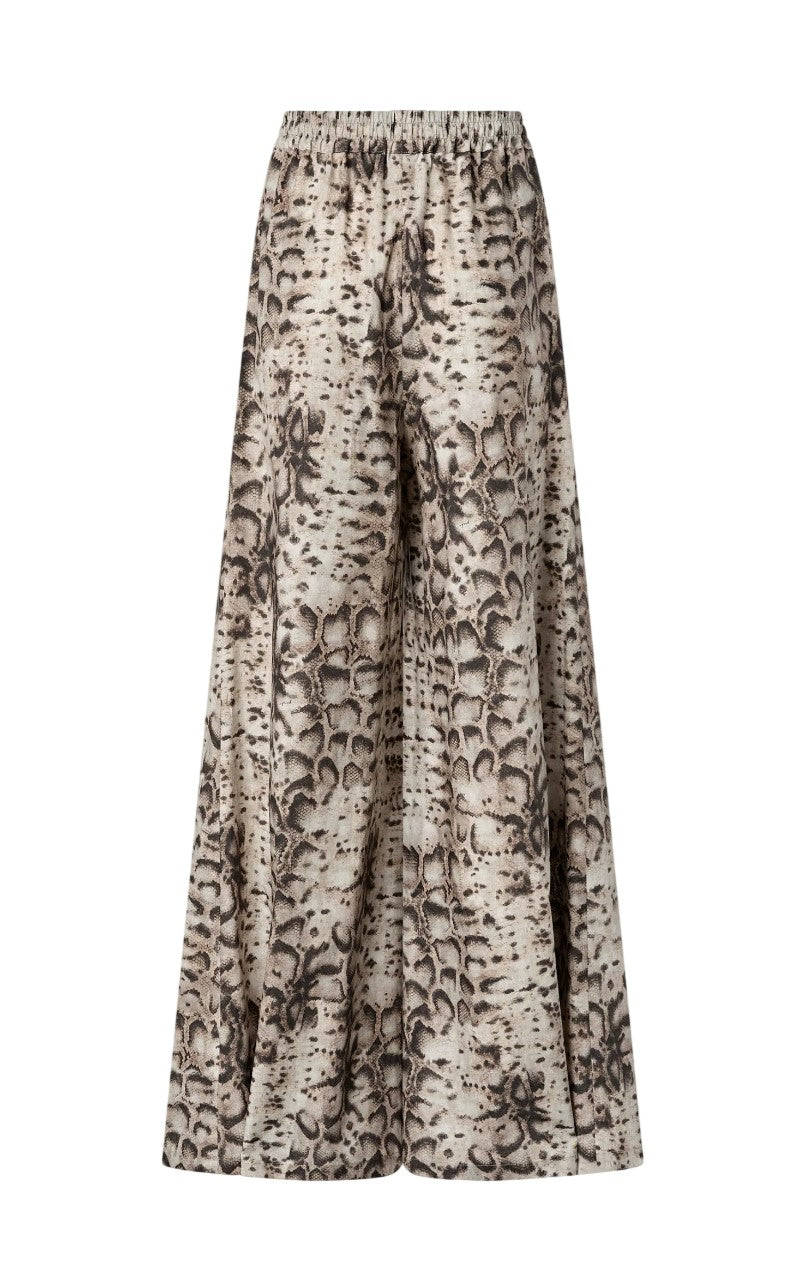 PINKO Pantalone Pinko donna 106963A3B1 CZ9 Gussola stampa animalier Beige Nero<BR/> 106963A3B1 CZ9 