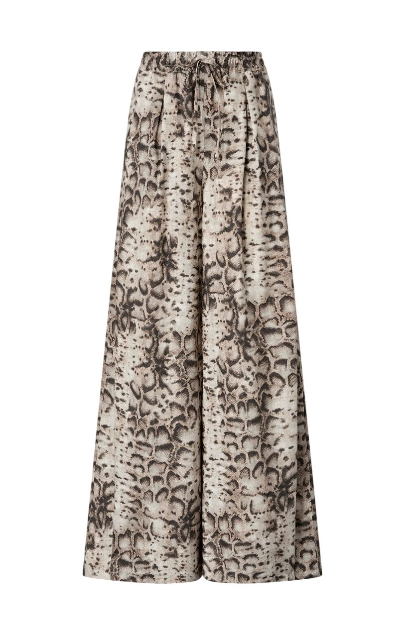 PINKO Pantalone Pinko donna 106963A3B1 CZ9 Gussola stampa animalier Beige Nero<BR/> 106963A3B1 CZ9 