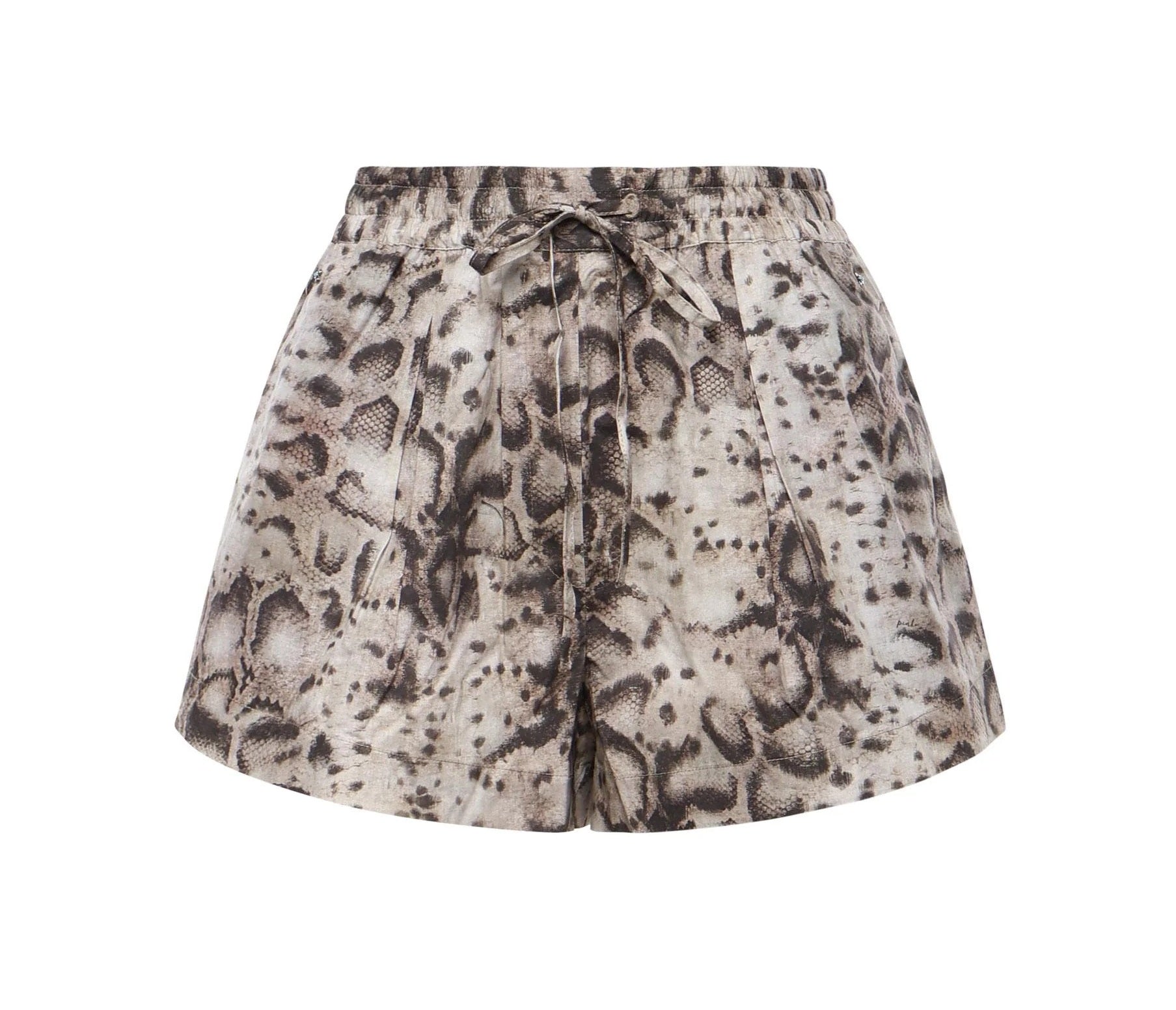 PINKO Bermuda Pinko donna 106964A3B1 CZ9 Bema con stampa animalier Beige Nero<BR/> 106964A3B1 CZ9 