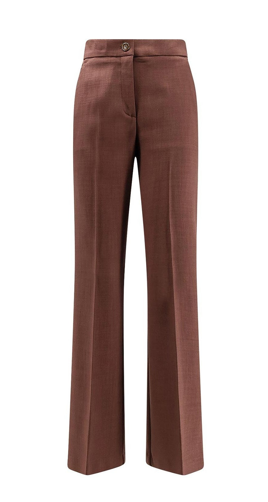 PINKO Pantalone Pinko donna 107595A2W6 L78 New Serenidad in viscosa frisottina Marrone<BR/> 107595A2W6 L78 