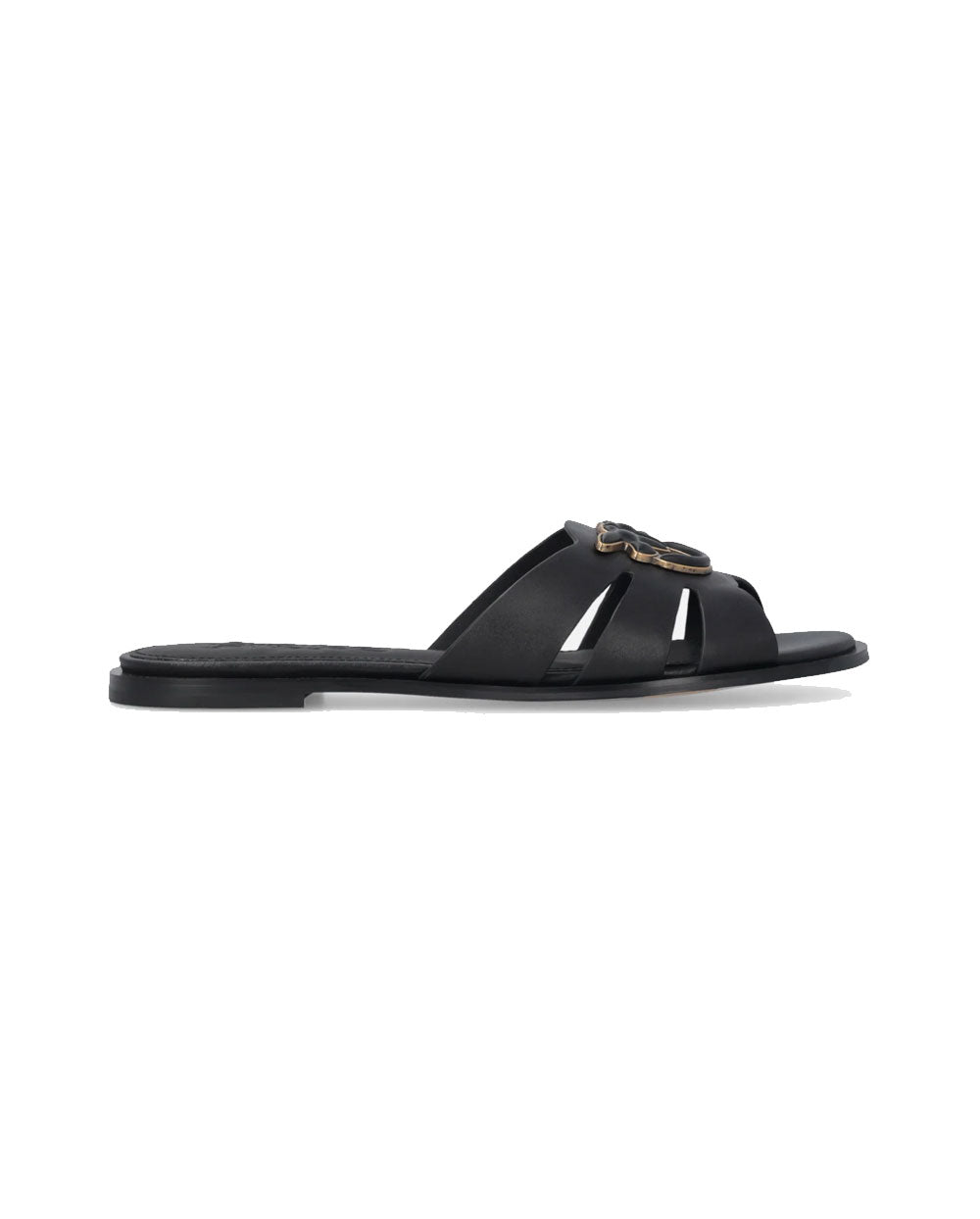 PINKO Ciabatte Pinko donna SD0463P001 Milly nere pelle logo Love Birds <BR/><BR/> SD0463P001 Z99 