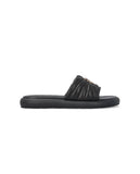 Pinko women's mules SD0525P003 Fiona black quilted nappa leather love birds