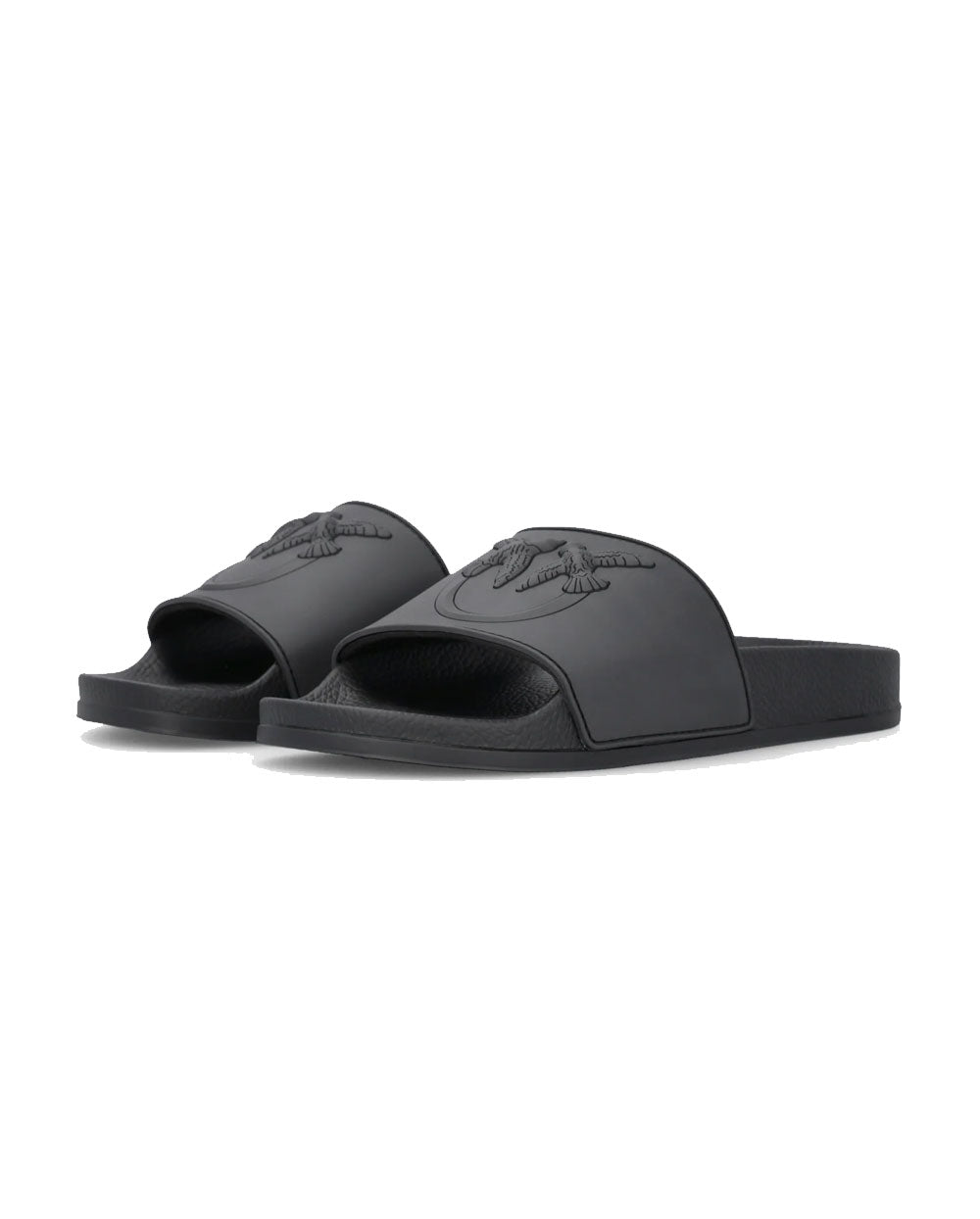 PINKO Ciabatta Pinko donna SS0093E027 Dilly nera gomma maxi logo love birds<BR/> SS0093E027 Z99 