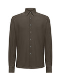 Camicia RRD uomo 26256 86 Techno Wash Piquè Shirt in jersey stretch Tabacco