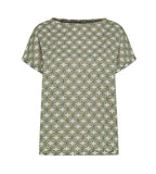 Maglia RRD donna 26721 84 Lace Square Wom Shirty fantasia Beige Verde
