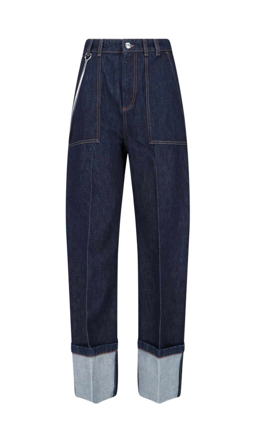SPORTMAX Jeans Sportmax 2612181045600 001 Onorata con risvolto alto denim Blu scuro<BR/> 2612181045600 001 