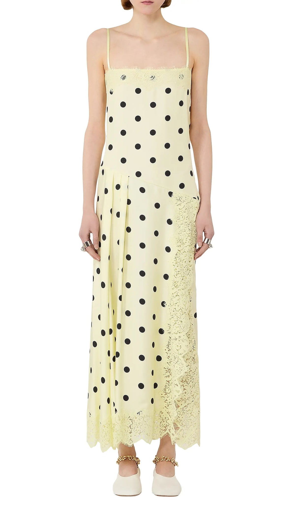 SPORTMAX Abito Sportmax donna 2612221032600 002 Capo lungo pois Giallo Limone<BR/> 2612221032600 002 