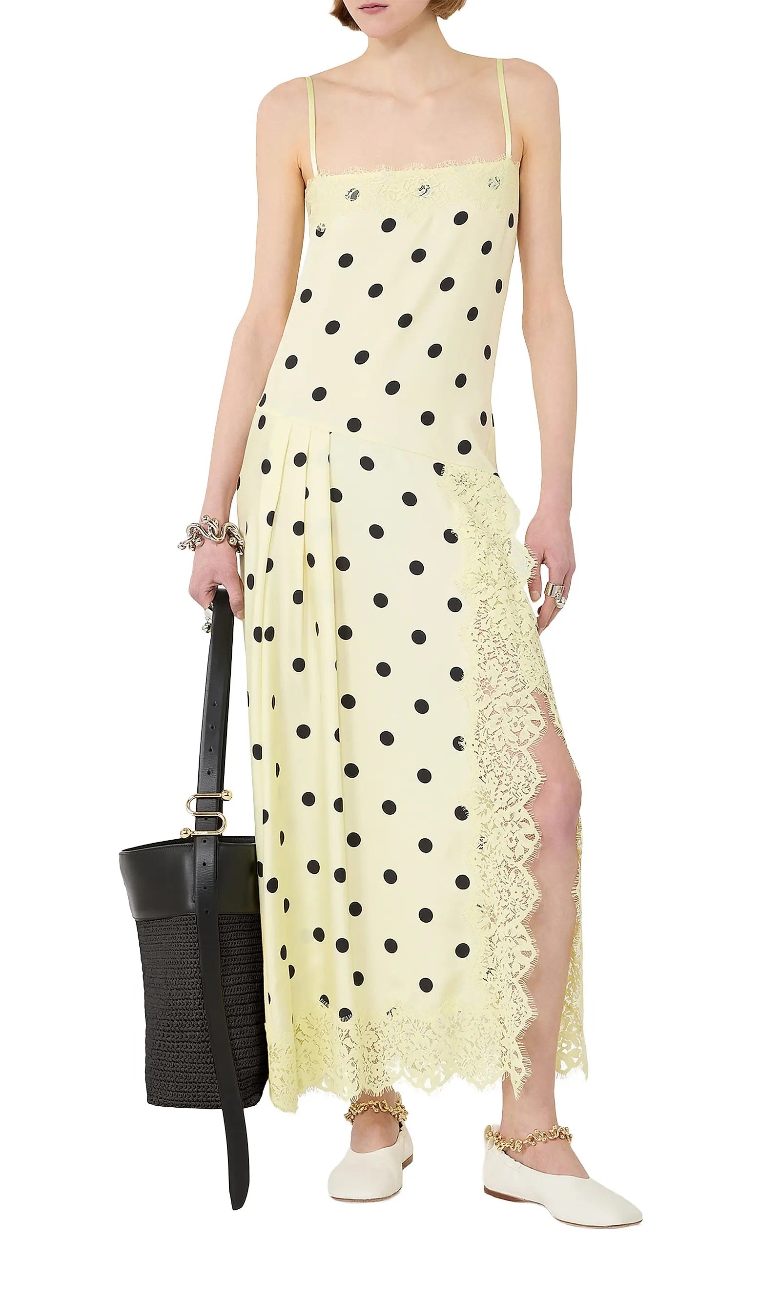 SPORTMAX Abito Sportmax donna 2612221032600 002 Capo lungo pois Giallo Limone<BR/> 2612221032600 002 
