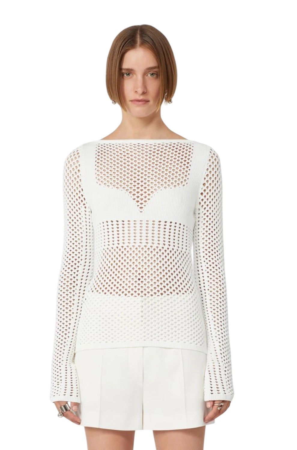 SPORTMAX Maglia Sportmax donna 2612361052600 001 Faglia aderente Bianco<BR/> 2612361052600 001 