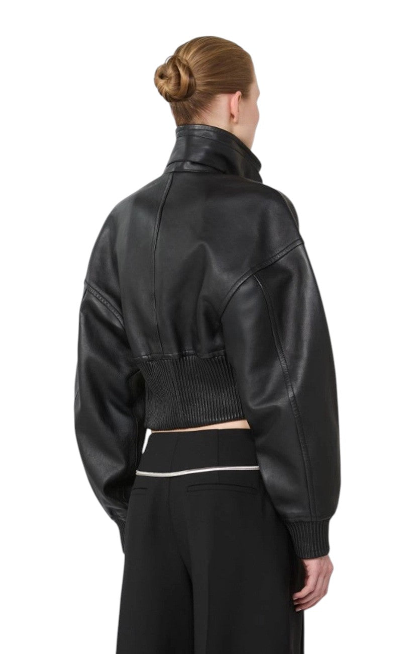 SPORTMAX Giacca Sportmax donna 2612441011600 002 Ossido in pelle Nero<BR/> 2612441011600 002 