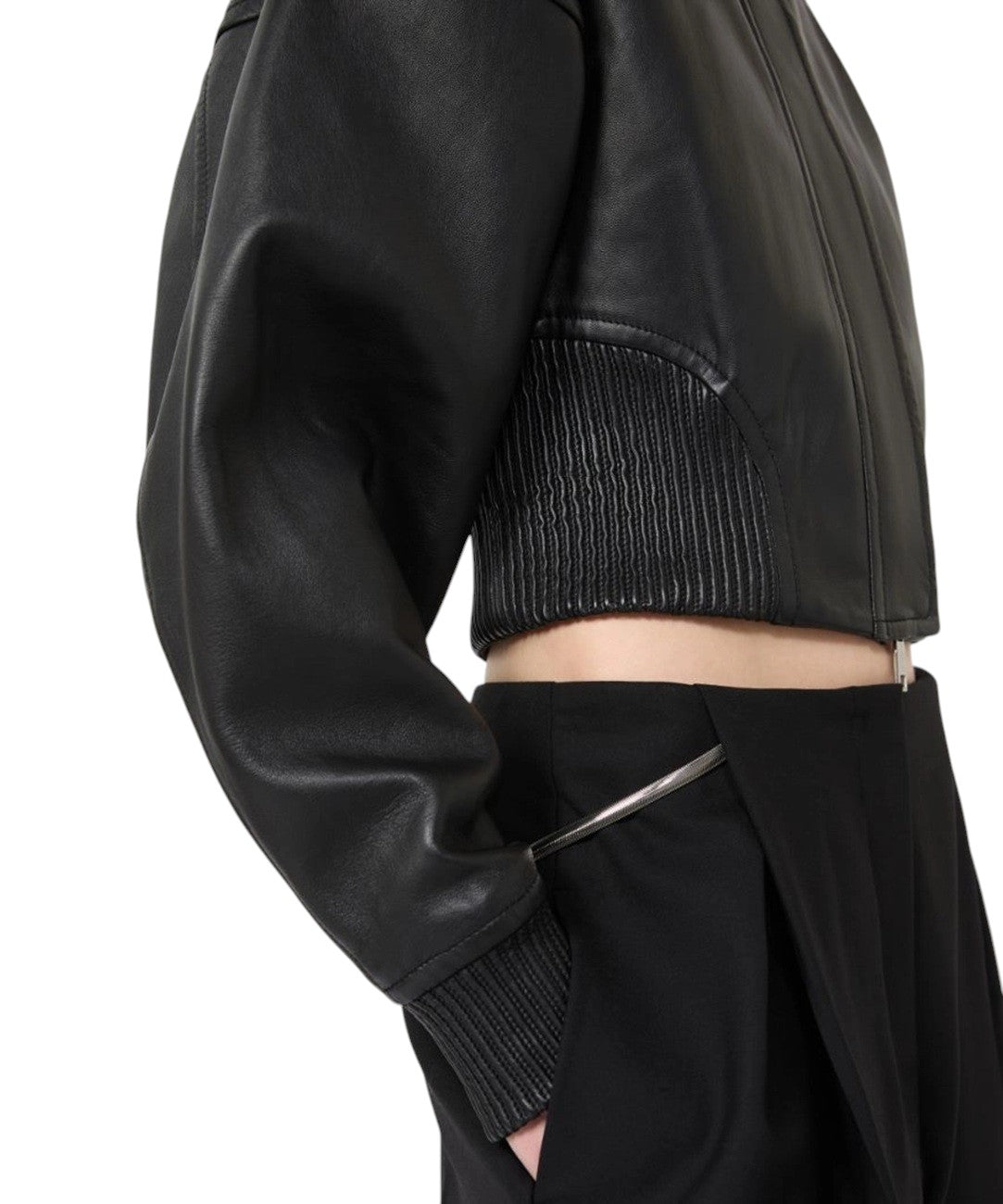 SPORTMAX Giacca Sportmax donna 2612441011600 002 Ossido in pelle Nero<BR/> 2612441011600 002 