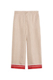 Pantalone Studio donna 2616131011600 001 Ottelia in seta stampata Rosso