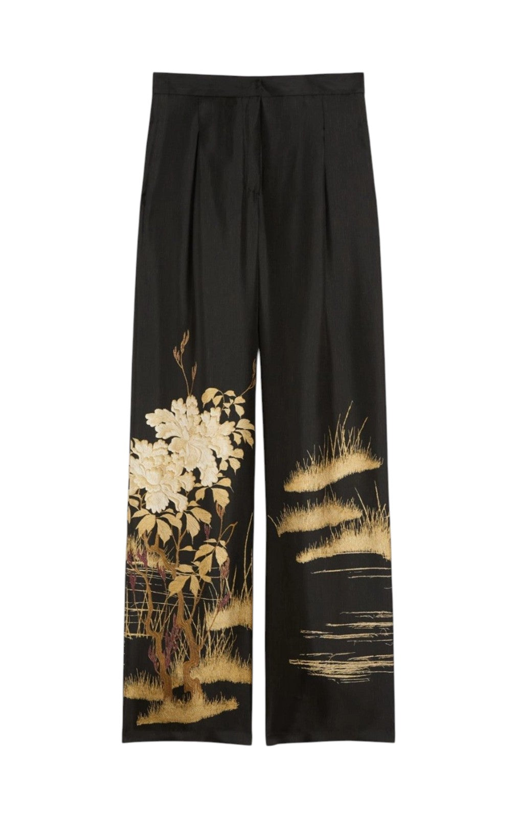 STUDIO Pantalone Studio donna 2616131034600 003 Mappa fluido in seta stampata Nero<BR/> 2616131034600 003 