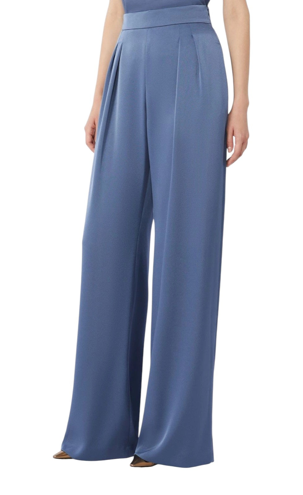 STUDIO Pantalone Studio donna 2616131044600 008 Divo in satin leggero Avio<BR/> 2616131044600 008 