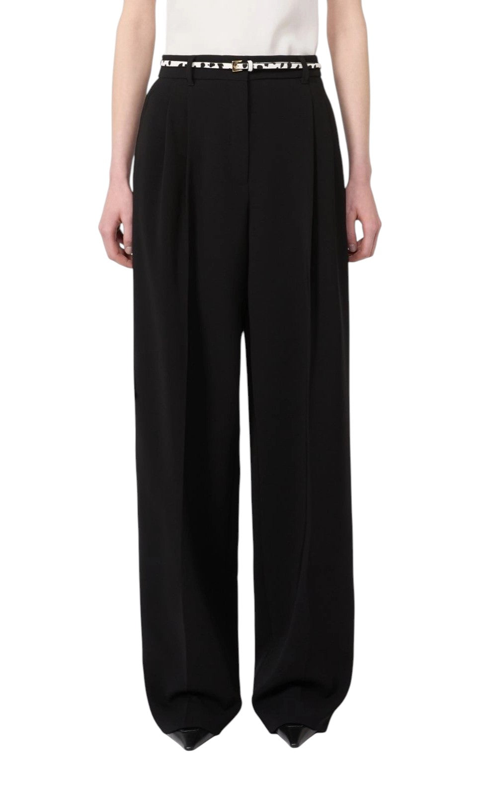 STUDIO Pantalone Studio donna 2616131051600 001 Corvino fluido in cady Nero<BR/> 2616131051600 001 